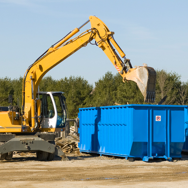 are there any restrictions on where a residential dumpster can be placed in Fallston Maryland